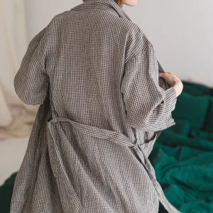 Handmade Linen Robe: Lightweight Loungewear Bathrobe