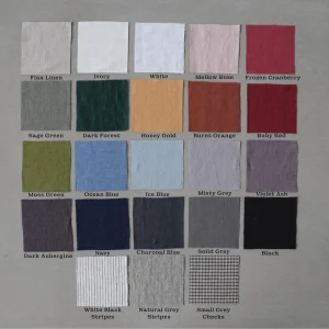 Casual Linen Blouse / Simple Round Neck Top / Long Sleeves Blouse